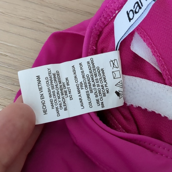 Small Bar III Pink Swimsuit One Piece Bathing Suit Beach Pool Vacation - Picture 9 of 15